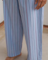 BASERANGE French organic cotton elastic stripe casual pants BAS-TROLE-PO-SU25-TW